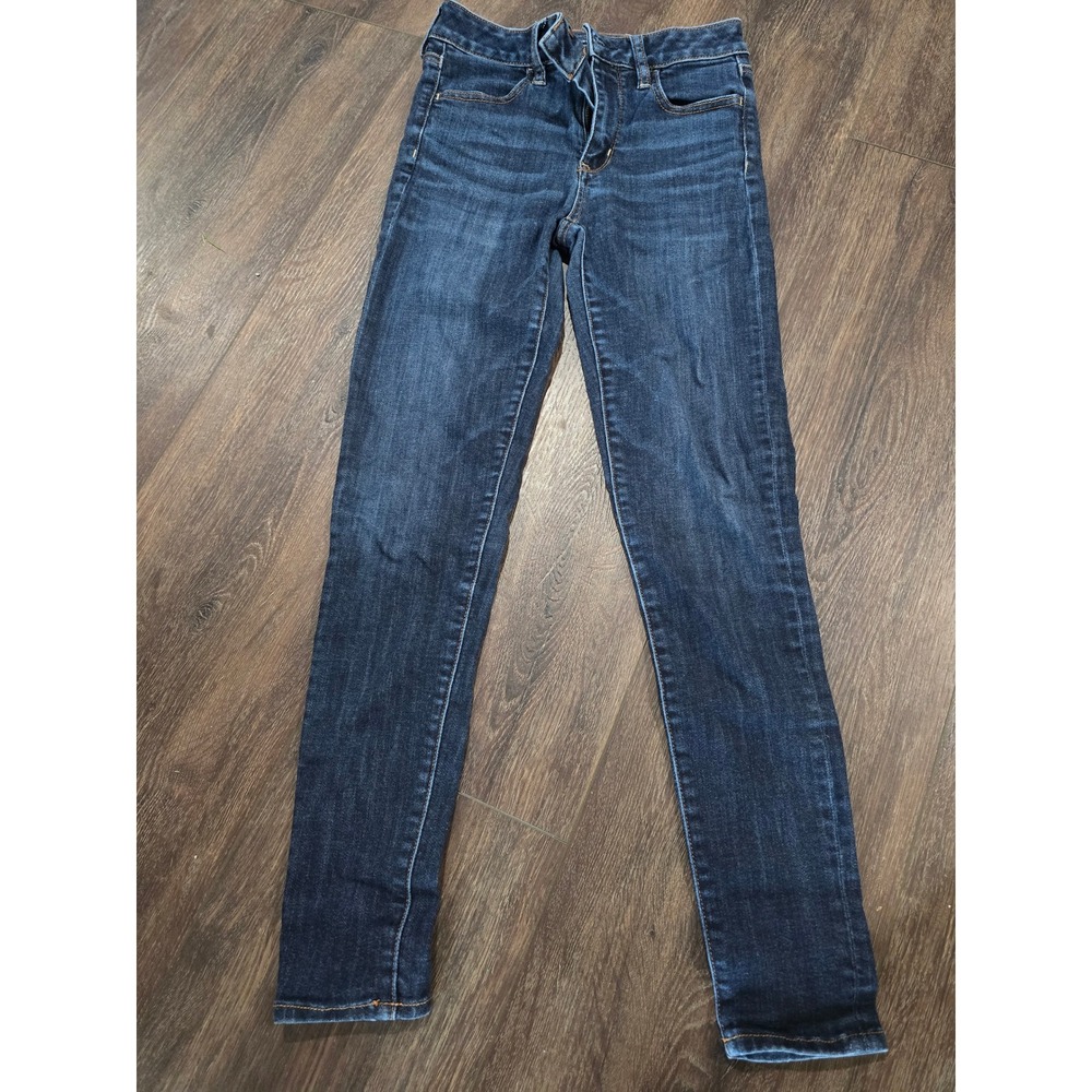 American Eagle Super Super Stretch X Skinny Jeans Dark Wash Women Size4 R 26 in